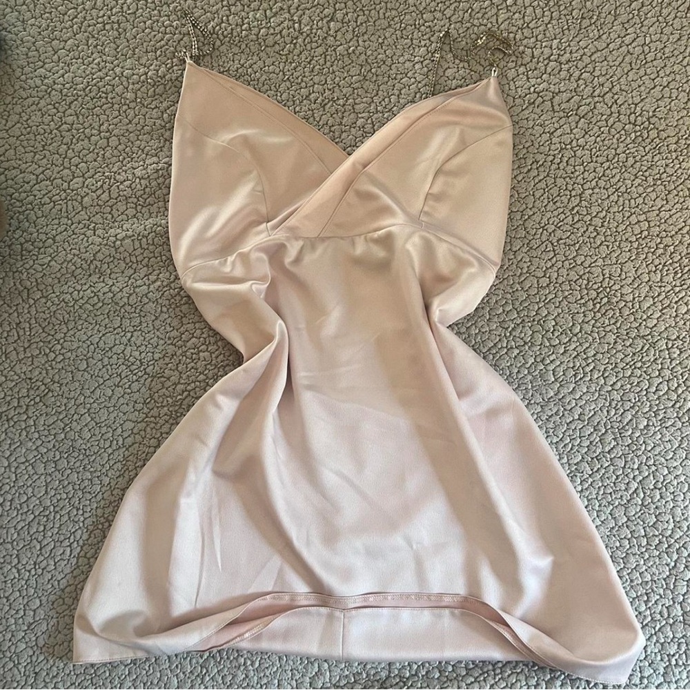 Topshop Blush Satin Dress